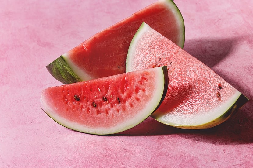 Ripe sliced watermelon